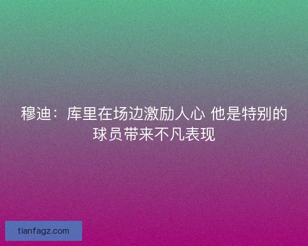 穆迪：库里在场边激励人心 他是特别的球员带来不凡表现